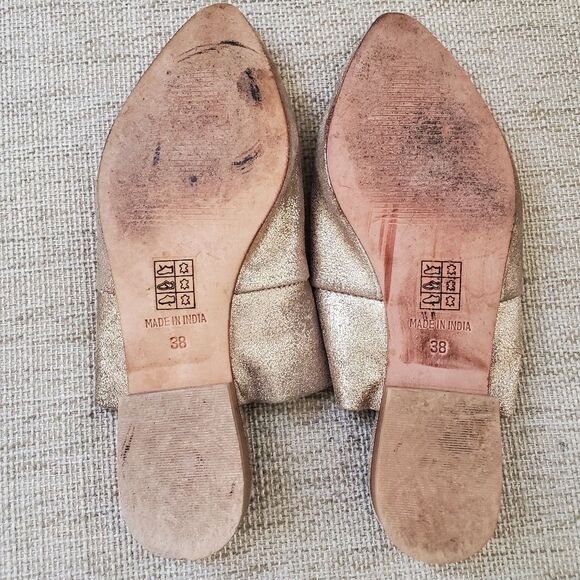 Free People Sienna Ruffle Mules Sz 7.5 - Picture 14 of 15